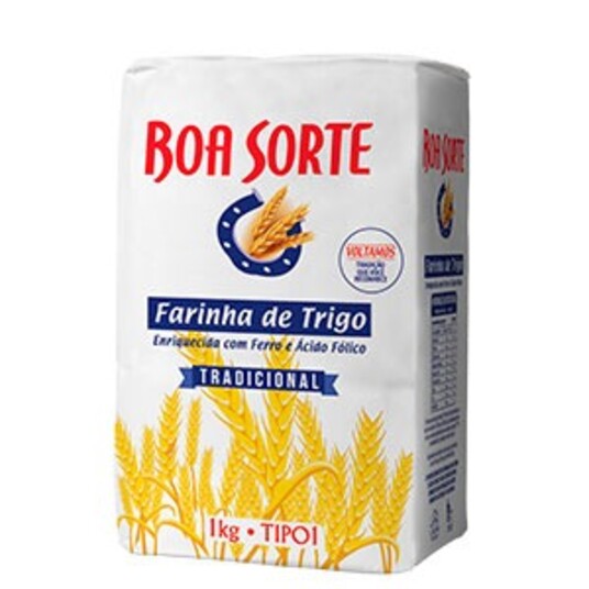 Farinha de Trigo Boa Sorte Pap.1kg sem Fermento