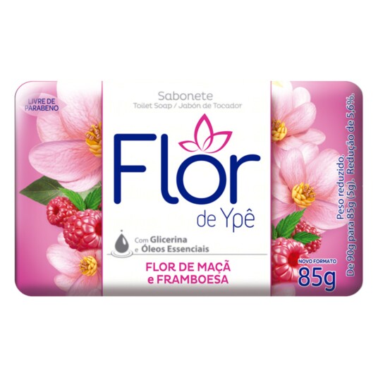 Sabonete Barra Flor de Ype 85g Maca/framboesa