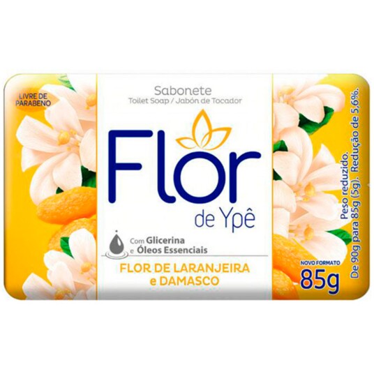 Sabonete Barra Flor de Ype 85g Laranje.damasco