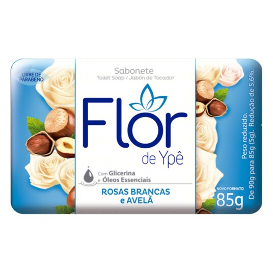 Sabonete Barra Flor de Ype 85g Ros.bca/avela