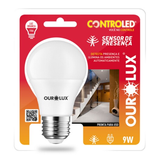 Controled Sens. de Pres. Ourolux 9w 6,5k