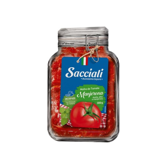 Molho de Tomate Sacciali 300g Manjerona