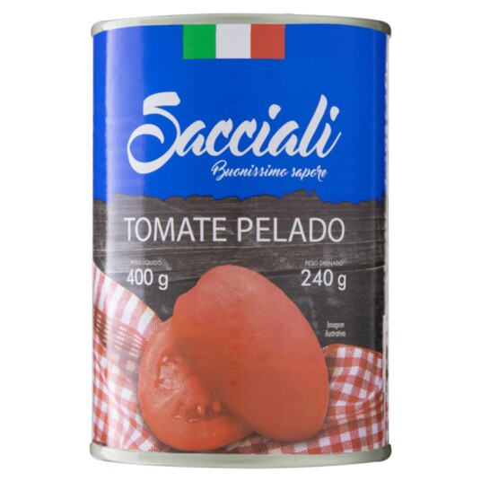 Tomate Pelado Sacciali 400g Lata