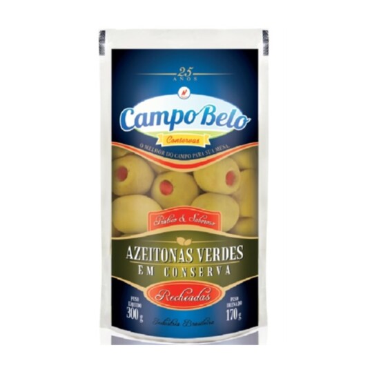 Azeitona Verde Campo Belo 170g Recheada Sache
