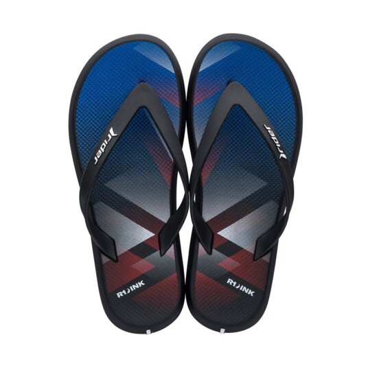 Chinelo R1 Ink Rider Pto/azul/bco