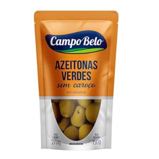 Azeitona Verde Campo Belo 150g S/caroco Sache