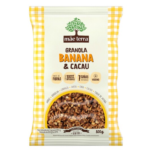 Mix de Cereais Mae Terra 800g Gran/ban/cacau