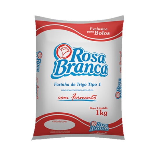 Farinha de Trigo Rosa Branca 1kg C/ferm.