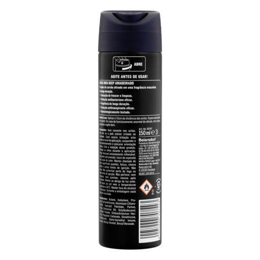 Desod.aerossol Deep Nivea 150ml Amadeirado