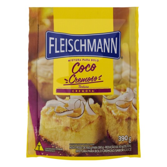 Mistura P/bolo Fleischmann 390g Coco Crem.