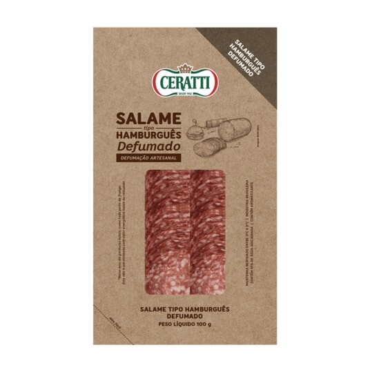 Salame Hamburgues Ceratti 100g Fatiado