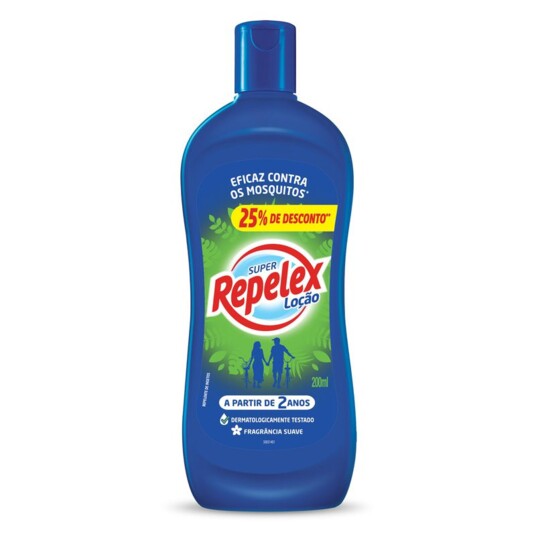 Repelente Repelex 200ml 25%desc. Locao Suave