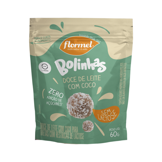 Mini Bolinhas S/lact.flormel 60g Doce Lte.c/coco