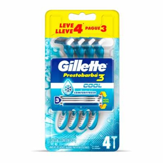 Aparelho de Barbear Gillette Lv4pg3 Presto 3 Cool