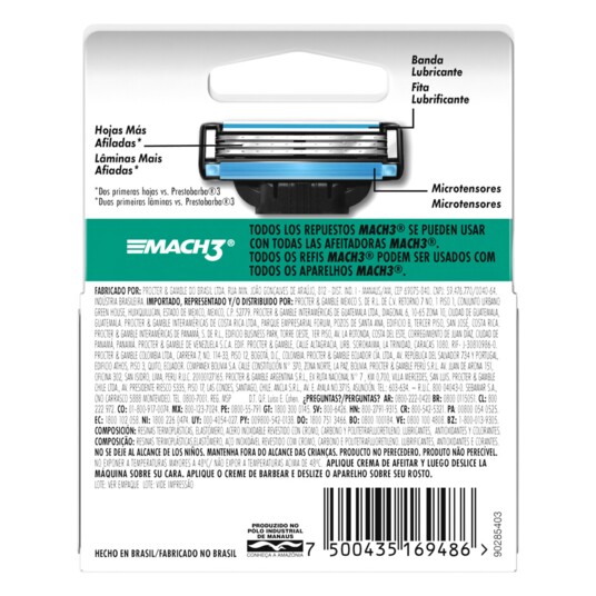 Carga Gillette Mach 3 Lv4pg3 Regular