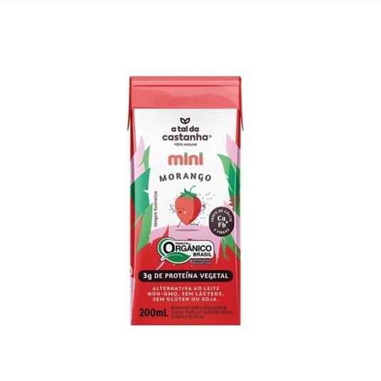 Bebida Castanha Atdc 200ml Caj/morango
