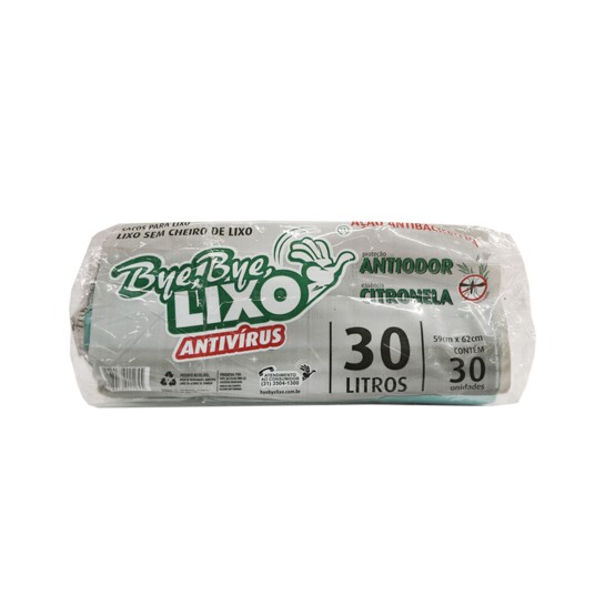 Saco de Lixo Roll Bye Bye 30l Citronela