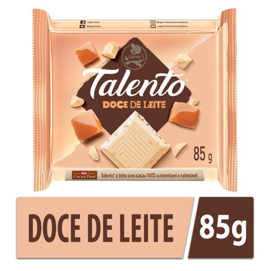 Chocolate Garoto Talento 85g Ch.bco.doce Lte