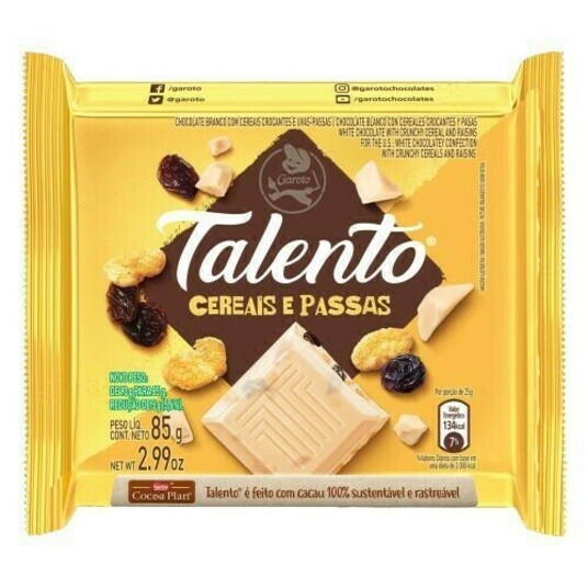 Chocolate Garoto Talento 85g Maracuja