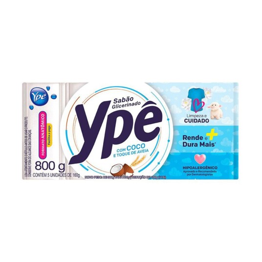 Sabao Pedra Ype 5x160g Coco Tq.aveia