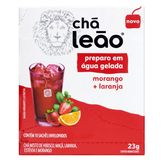 Cha Gelado Leao 23g Morango/laranja