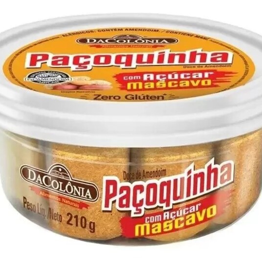 Pacoquinha Dacolonia 210g C/acucar Masc.