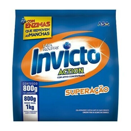 Sabao em Po Invicto Action 800g Superacao Sache