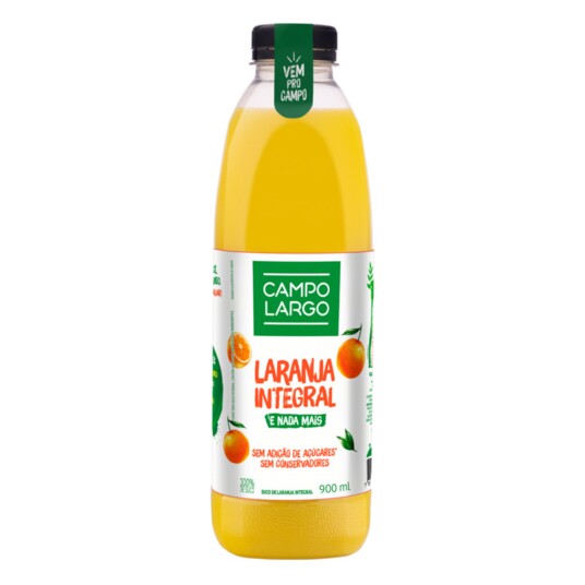 Suco Integral Campo Largo 900ml Laranja