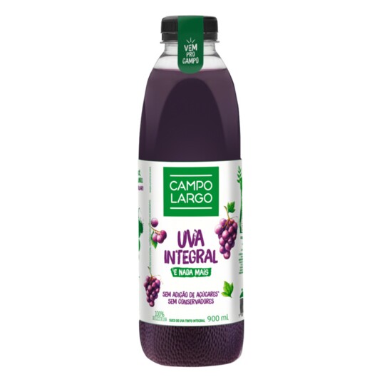 Suco Integral Campo Largo 900ml Uva
