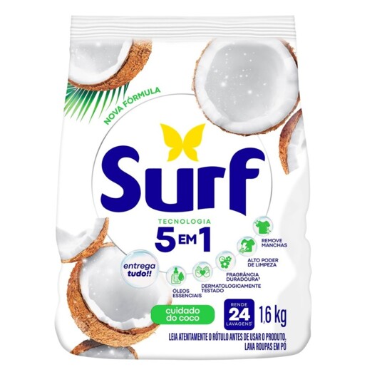 Sabao em Po Surf 1,6kg Cuidado do Coco