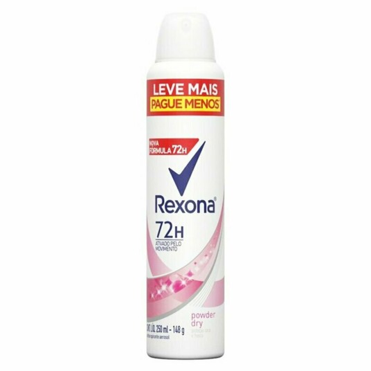 Desod.aerossol Rexona 250ml Powder Dry