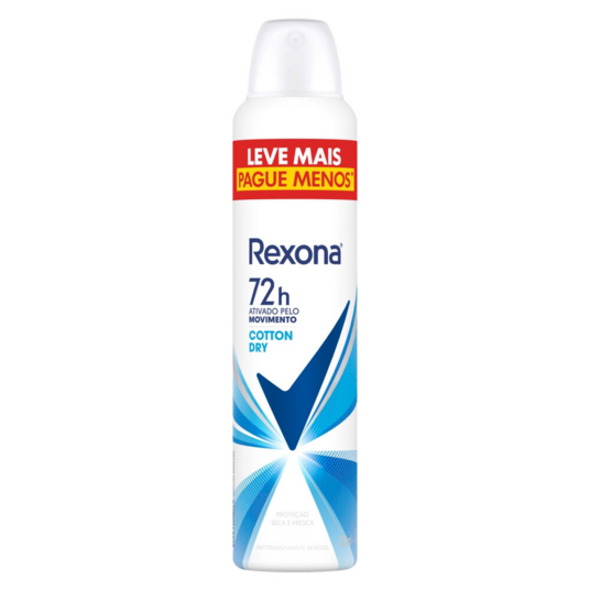 Desod.aerossol Rexona 250ml Cotton Dry