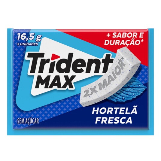 Chiclete Max Trident 16,5g Hortela