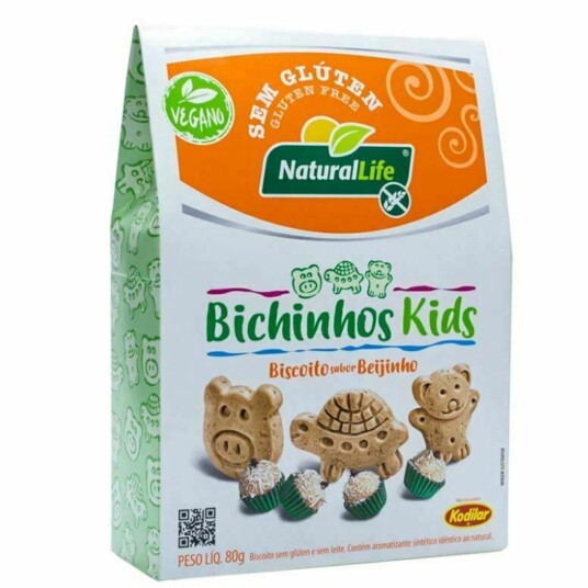 Biscoito Bichinhos Natural Life 80g Beijinho