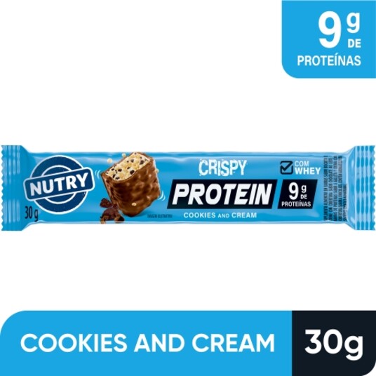 Barra Proteica Nutry Crispy 30g Cookies Cream