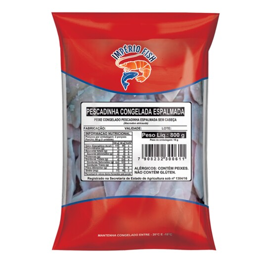 Peixe Pescadinha Imperio Fish 800g Espalmada