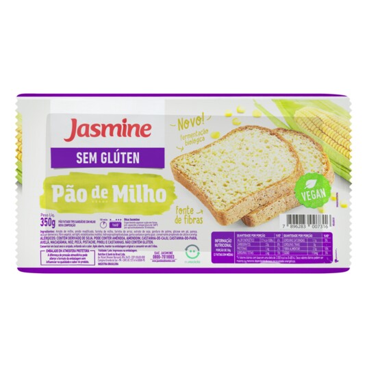 Pao Fat.s/glut.jasmine 350g C/milho