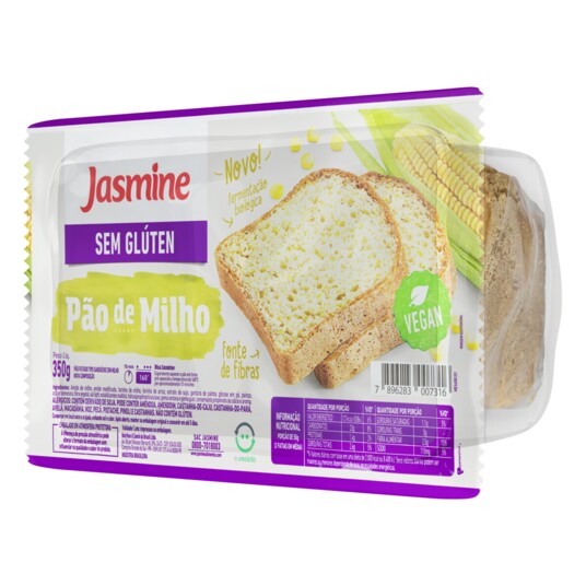 Pao Fat.s/glut.jasmine 350g C/milho