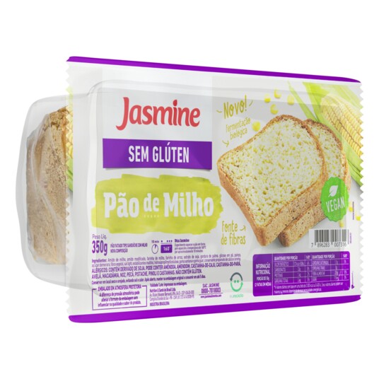 Pao Fat.s/glut.jasmine 350g C/milho