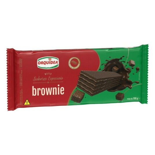 Biscoito Wafer Orquidea 100g Brownie