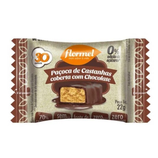 Pacoca Flormel 20g Castanha/choco.