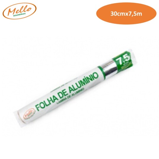Folha de Aluminio Mello 30cmx7,5m