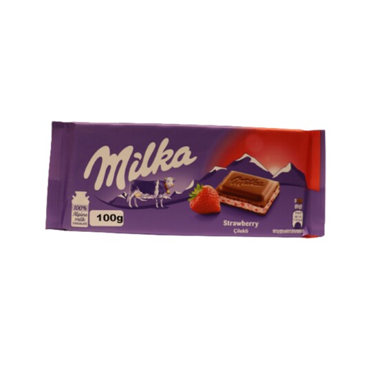 Chocolate Milka 100g Strawberry