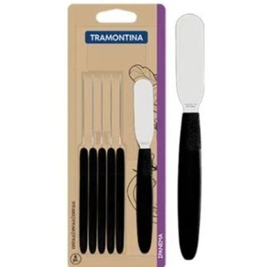 Conj.espatula Inox Tramontina 6pcs Preto