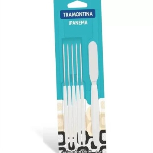 Conj.espatula Inox Tramontina 6pcs Branco