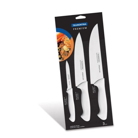 Jg.facas Inox Tramontina 3pcs Inox