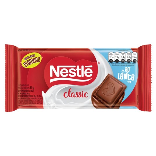 Chocolate Nestle 80g Clas.ao Leite