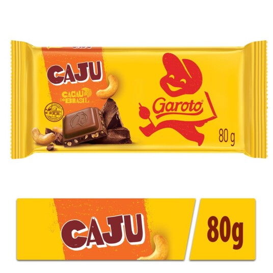 Chocolate Garoto 80g Castanh.de Caju