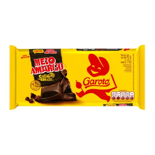 Chocolate Garoto 80g Meio Amargo