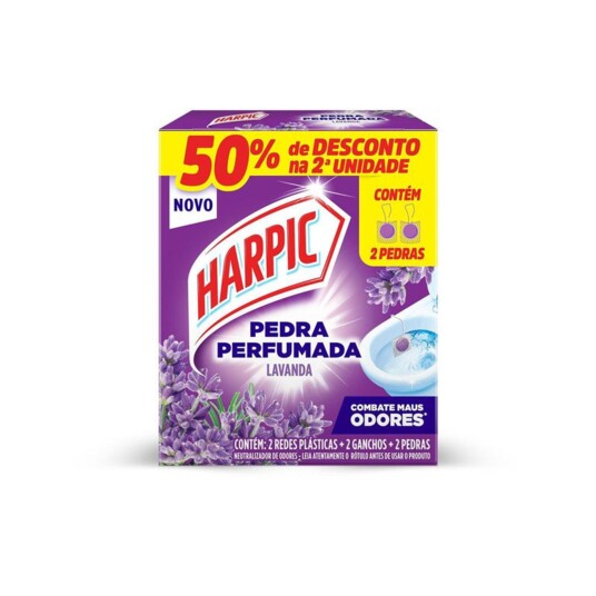 Pedra Sanitaria Harpic 2un 50% Desc Lavan./bem Est